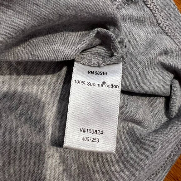 Coldwater Creek Womens 100% Supima Cotton Heather Gray Scoop Neck T Shirt Tee L - Picture 6 of 6